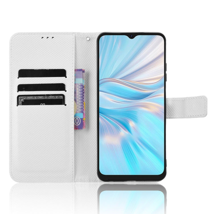 For Blackview Oscal C70 Diamond Texture Leather Phone Case(White)