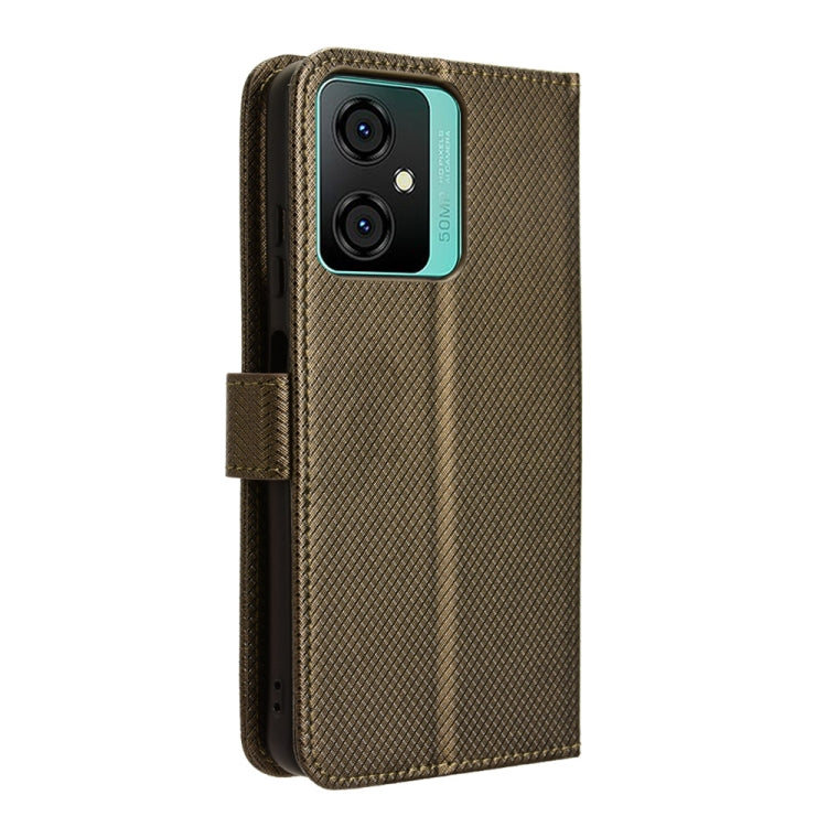 For Blackview Oscal C70 Diamond Texture Leather Phone Case(Brown)