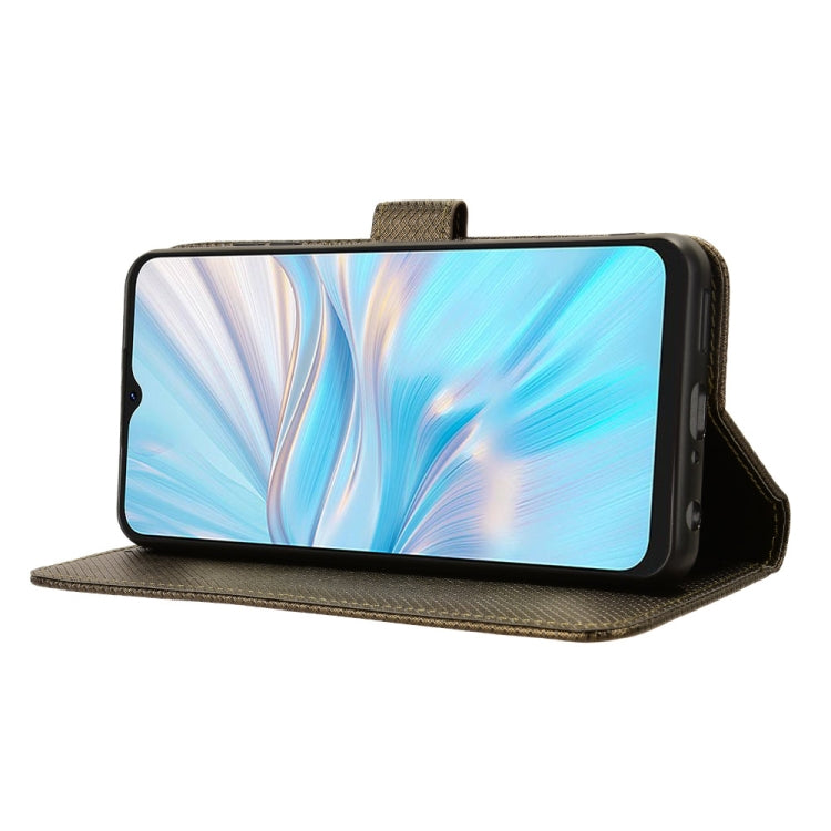 For Blackview Oscal C70 Diamond Texture Leather Phone Case(Brown)