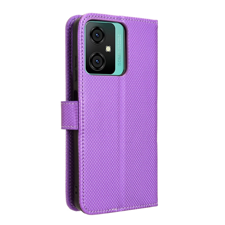 For Blackview Oscal C70 Diamond Texture Leather Phone Case(Purple)