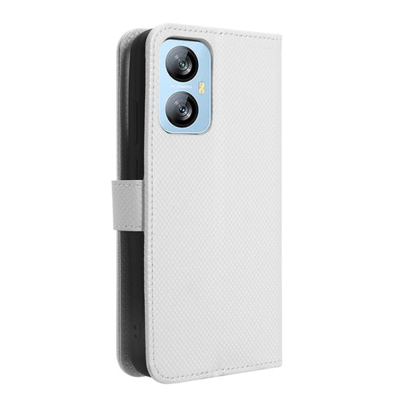For Blackview A52 / A52 Pro Diamond Texture Leather Phone Case(White)