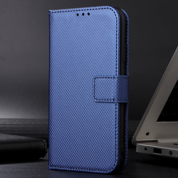 For Blackview A52 / A52 Pro Diamond Texture Leather Phone Case(Blue)