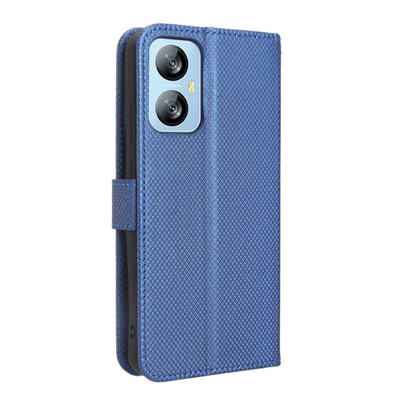 For Blackview A52 / A52 Pro Diamond Texture Leather Phone Case(Blue)