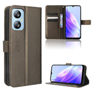 For Blackview A52 / A52 Pro Diamond Texture Leather Phone Case(Brown)