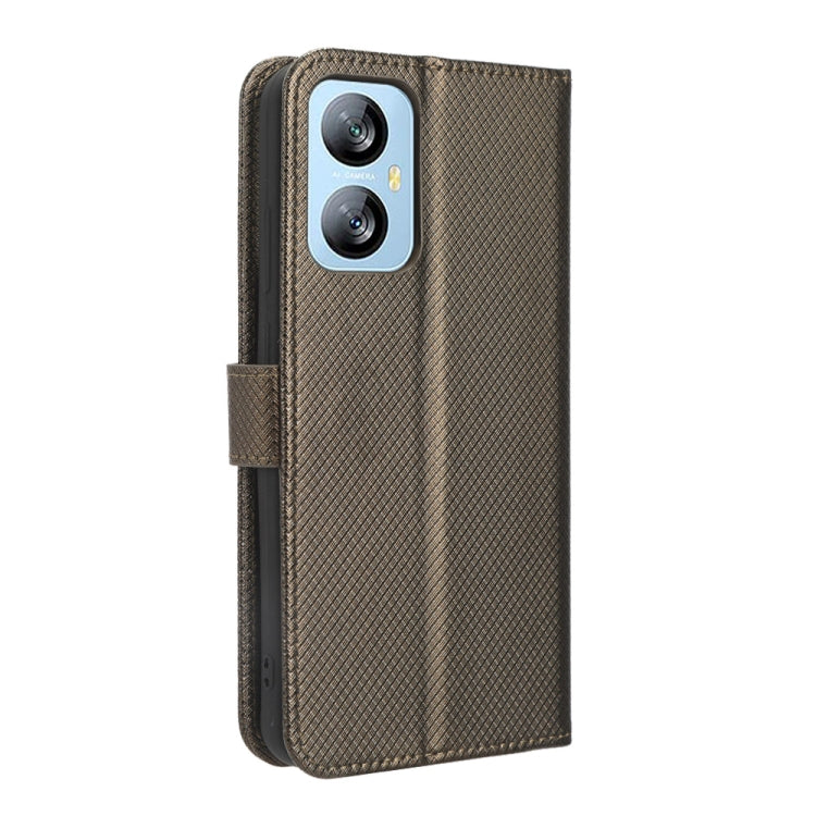 For Blackview A52 / A52 Pro Diamond Texture Leather Phone Case(Brown)