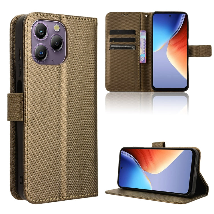 For Blackview A96 Diamond Texture Leather Phone Case(Brown)