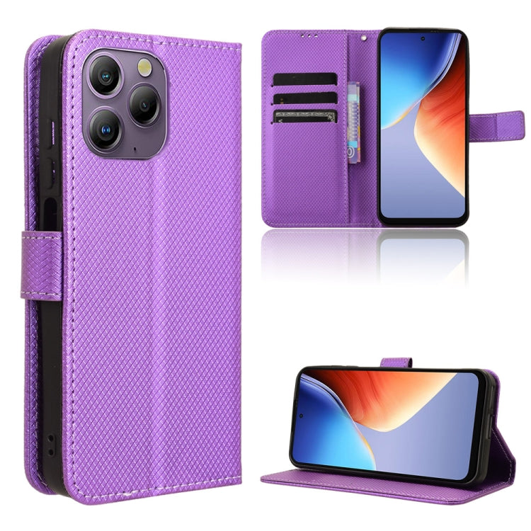 For Blackview A96 Diamond Texture Leather Phone Case(Purple)