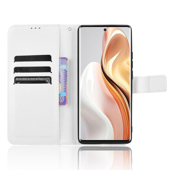 For Ulefone Note 17 Pro Diamond Texture Leather Phone Case(White)