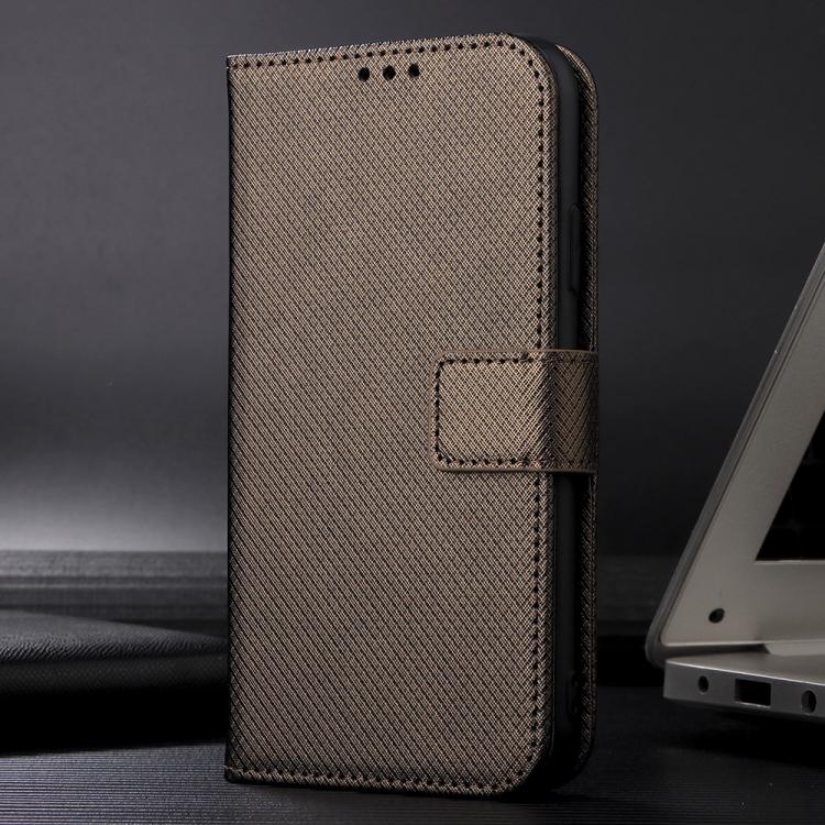 For Ulefone Note 20 Pro Diamond Texture Leather Phone Case(Brown)