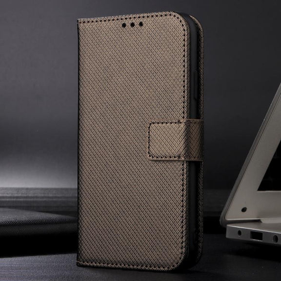 For Ulefone Note 20 Pro Diamond Texture Leather Phone Case(Brown)