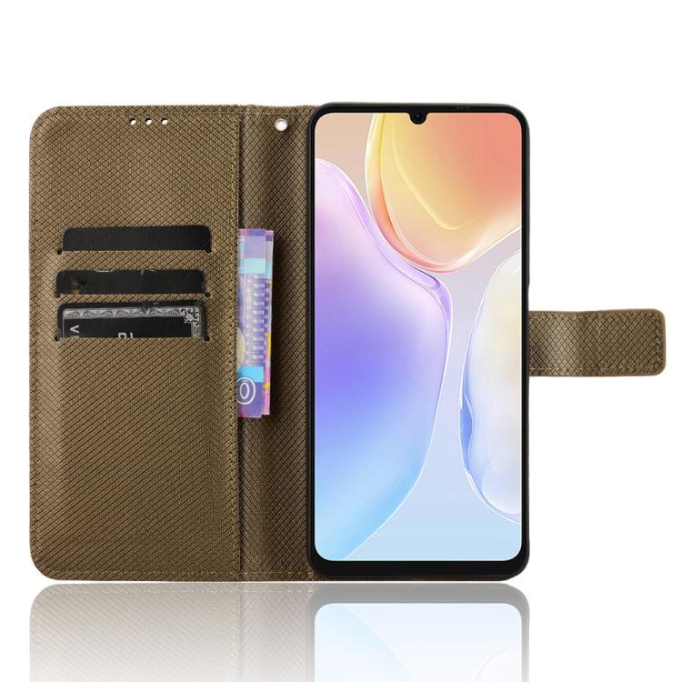 For Ulefone Note 20 Pro Diamond Texture Leather Phone Case(Brown)