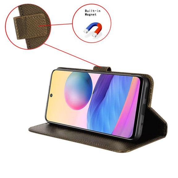 For Ulefone Note 20 Pro Diamond Texture Leather Phone Case(Brown)
