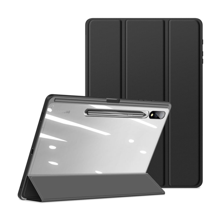 For Samsung Galaxy Tab S9+ DUX DUCIS TOBY Series Antiskid Leather Tablet Case with Sleep / Wake-up Function(Black)
