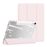 For Samsung Galaxy Tab S9 DUX DUCIS TOBY Series Antiskid Leather Tablet Case with Sleep / Wake-up Function(Pink)