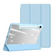 For Samsung Galaxy Tab S9 DUX DUCIS TOBY Series Antiskid Leather Tablet Case with Sleep / Wake-up Function(Blue)