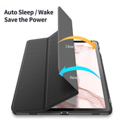 For Samsung Galaxy Tab S9 DUX DUCIS TOBY Series Antiskid Leather Tablet Case with Sleep / Wake-up Function(Black)