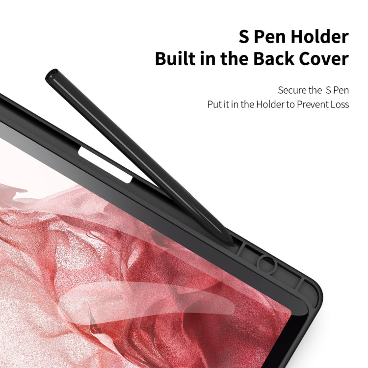For Samsung Galaxy Tab S9 DUX DUCIS TOBY Series Antiskid Leather Tablet Case with Sleep / Wake-up Function(Black)