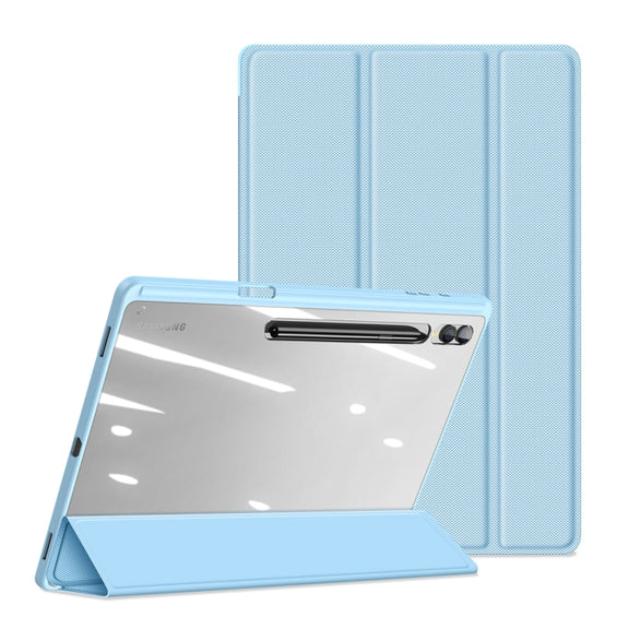 For Samsung Galaxy Tab S9 Ultra DUX DUCIS TOBY Series Antiskid Leather Tablet Case with Sleep / Wake-up Function(Blue)