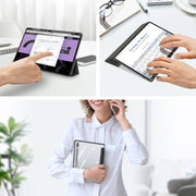 For Samsung Galaxy Tab S9 Ultra DUX DUCIS TOBY Series Antiskid Leather Tablet Case with Sleep / Wake-up Function(Black)