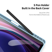 For Samsung Galaxy Tab S10 FE / S9 FE / S9 DUX DUCIS TOBY Series Antiskid Leather Tablet Case with Sleep / Wake-up Function(Blue)