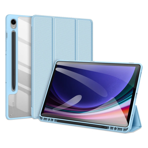 For Samsung Galaxy Tab S10 FE / S9 FE / S9 DUX DUCIS TOBY Series Antiskid Leather Tablet Case with Sleep / Wake-up Function(Blue)