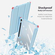 For Samsung Galaxy Tab S10 FE / S9 FE / S9 DUX DUCIS TOBY Series Antiskid Leather Tablet Case with Sleep / Wake-up Function(Blue)