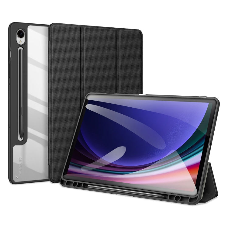 For Samsung Galaxy Tab S10 FE / S9 FE / S9 DUX DUCIS TOBY Series Antiskid Leather Tablet Case with Sleep / Wake-up Function(Black)