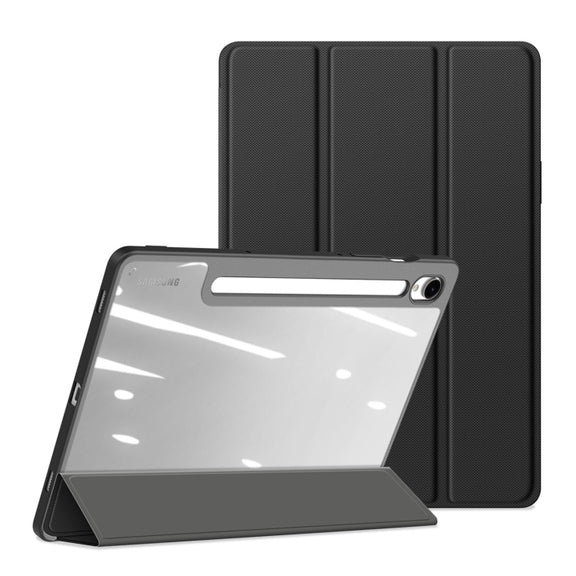 For Samsung Galaxy Tab S10 FE / S9 FE / S9 DUX DUCIS TOBY Series Antiskid Leather Tablet Case with Sleep / Wake-up Function(Black)