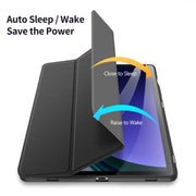 For Samsung Galaxy Tab S10 FE / S9 FE / S9 DUX DUCIS TOBY Series Antiskid Leather Tablet Case with Sleep / Wake-up Function(Black)