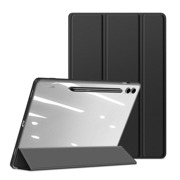 For Samsung Galaxy Tab S9 FE+ DUX DUCIS TOBY Series Antiskid Leather Tablet Case with Sleep / Wake-up Function(Black)