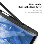 For Samsung Galaxy Tab S9 FE+ DUX DUCIS TOBY Series Antiskid Leather Tablet Case with Sleep / Wake-up Function(Black)