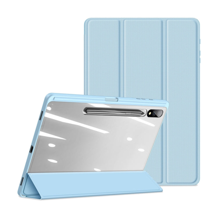 For Samsung Galaxy Tab S10+ DUX DUCIS TOBY Series Antiskid Leather Tablet Case with Sleep / Wake-up Function(Blue)