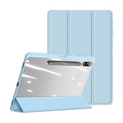 For Samsung Galaxy Tab S10+ DUX DUCIS TOBY Series Antiskid Leather Tablet Case with Sleep / Wake-up Function(Blue)