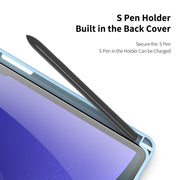 For Samsung Galaxy Tab S10+ DUX DUCIS TOBY Series Antiskid Leather Tablet Case with Sleep / Wake-up Function(Blue)