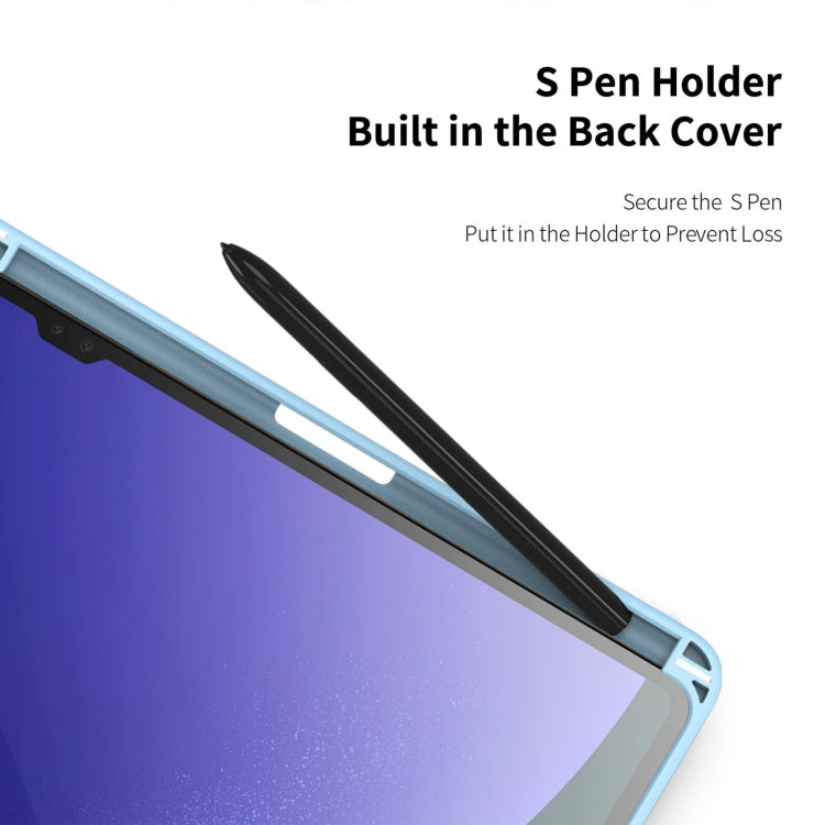 For Samsung Galaxy Tab S10 Ultra DUX DUCIS TOBY Series Antiskid Leather Tablet Case with Sleep / Wake-up Function(Blue)