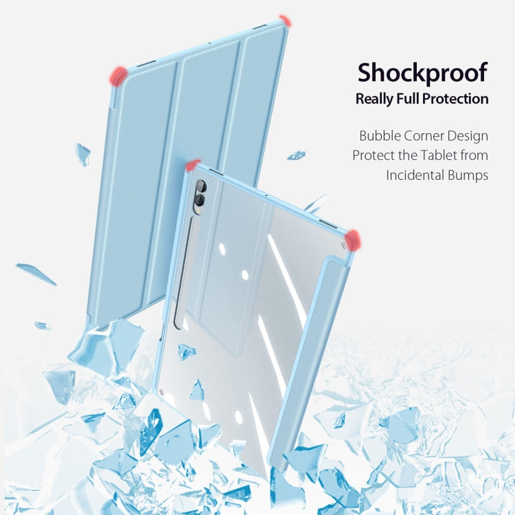 For Samsung Galaxy Tab S10 Ultra DUX DUCIS TOBY Series Antiskid Leather Tablet Case with Sleep / Wake-up Function(Blue)