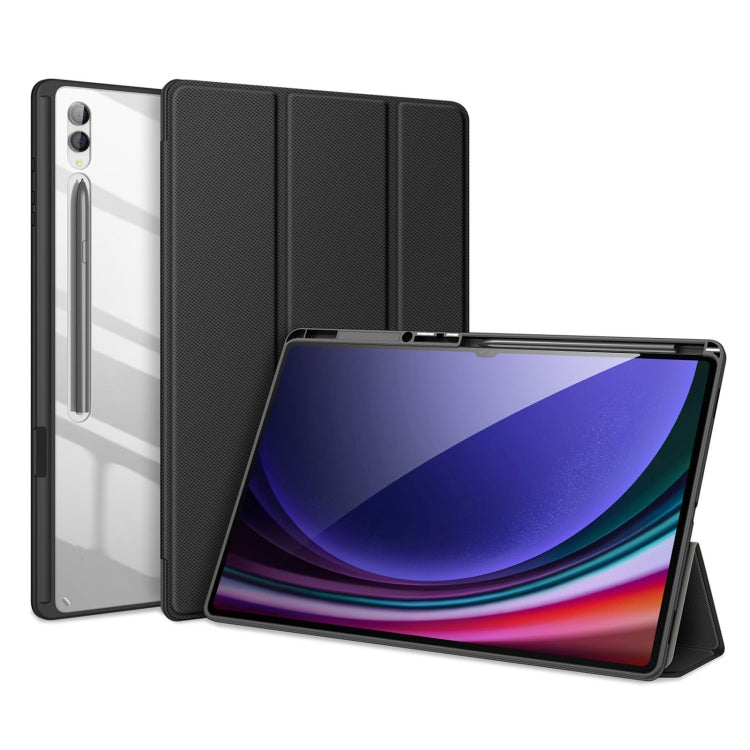 For Samsung Galaxy Tab S10 Ultra DUX DUCIS TOBY Series Antiskid Leather Tablet Case with Sleep / Wake-up Function(Black)