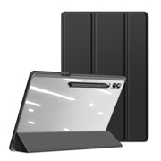 For Samsung Galaxy Tab S10 Ultra DUX DUCIS TOBY Series Antiskid Leather Tablet Case with Sleep / Wake-up Function(Black)