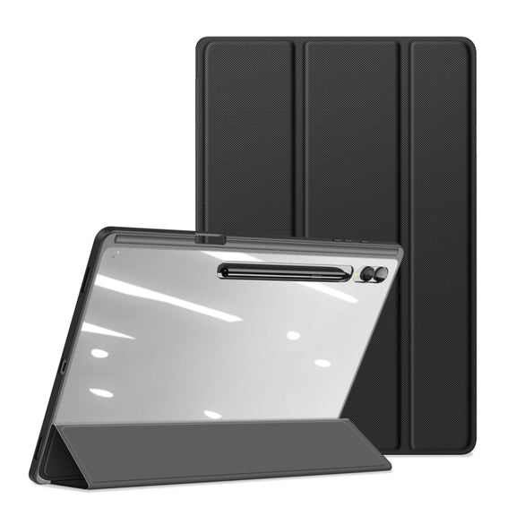 For Samsung Galaxy Tab S10 Ultra DUX DUCIS TOBY Series Antiskid Leather Tablet Case with Sleep / Wake-up Function(Black)