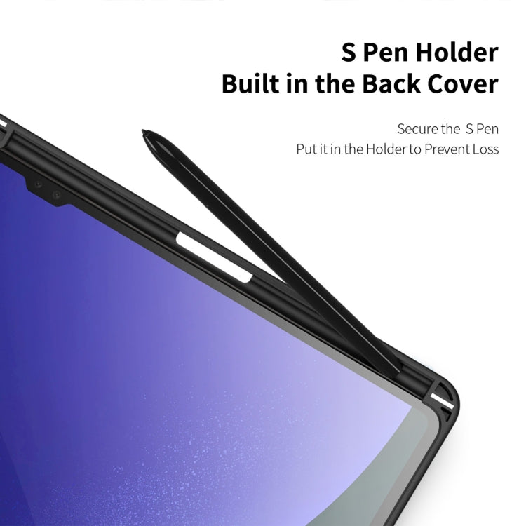 For Samsung Galaxy Tab S10 Ultra DUX DUCIS TOBY Series Antiskid Leather Tablet Case with Sleep / Wake-up Function(Black)