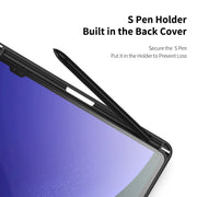 For Samsung Galaxy Tab S10 Ultra DUX DUCIS TOBY Series Antiskid Leather Tablet Case with Sleep / Wake-up Function(Black)