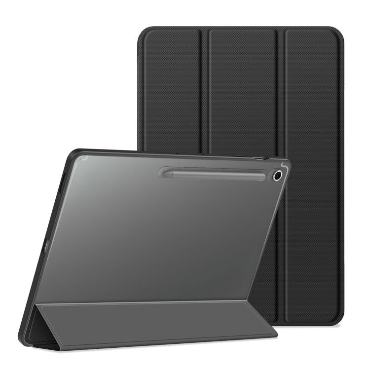 For Samsung Galaxy Tab S10 FE+ DUX DUCIS TOBY Series Antiskid Leather Tablet Case with Sleep / Wake-up Function(Black)