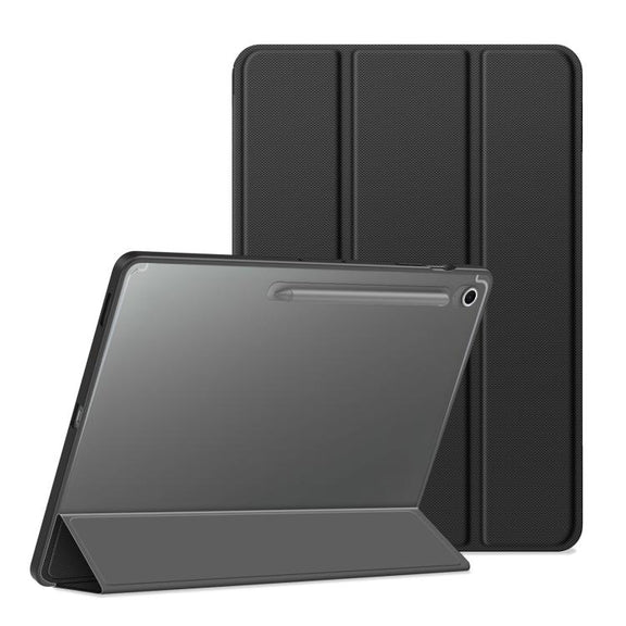 For Samsung Galaxy Tab S10 FE+ DUX DUCIS TOBY Series Antiskid Leather Tablet Case with Sleep / Wake-up Function(Black)