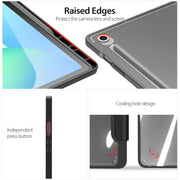 For Samsung Galaxy Tab S10 FE+ DUX DUCIS TOBY Series Antiskid Leather Tablet Case with Sleep / Wake-up Function(Black)