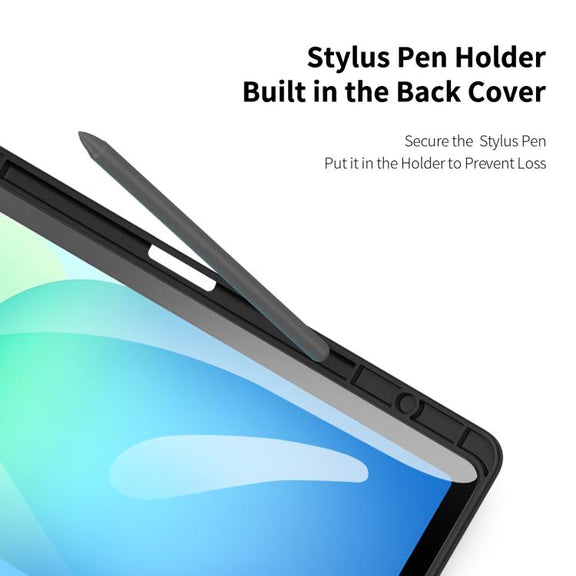 For Samsung Galaxy Tab S10 FE+ DUX DUCIS TOBY Series Antiskid Leather Tablet Case with Sleep / Wake-up Function(Black)