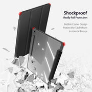 For Samsung Galaxy Tab S10 FE+ DUX DUCIS TOBY Series Antiskid Leather Tablet Case with Sleep / Wake-up Function(Black)