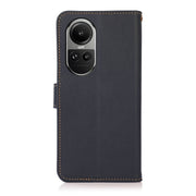 For OPPO Reno10 Global / 10 Pro Global KHAZNEH Custer Texture RFID Genuine Leather Phone Case(Blue)