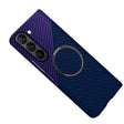 For Samsung Galaxy Z Fold5 Carbon Fiber Texture MagSafe Magnetic Phone Case(Blue Purple) - Galaxy Z Fold5 Cases by PMC TechLife | Online Shopping South Africa | PMC TechLife
