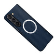 For Samsung Galaxy Z Fold5 Carbon Fiber Texture MagSafe Magnetic Phone Case(Blue) - free shipping - PMC TechLife - Order now!