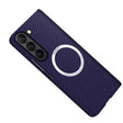 For Samsung Galaxy Z Fold5 Carbon Fiber Texture MagSafe Magnetic Phone Case(Purple) - Galaxy Z Fold5 Cases by PMC TechLife | Online Shopping South Africa | PMC TechLife